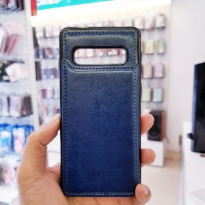 Ốp lưng điện thoại samsung bằng da ví sau lưng xanh than2