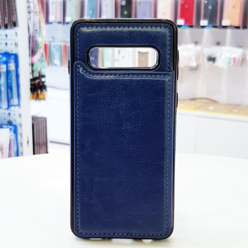 Ốp lưng Note 9 kiêm ví chất liệu da cao cấp xanh than