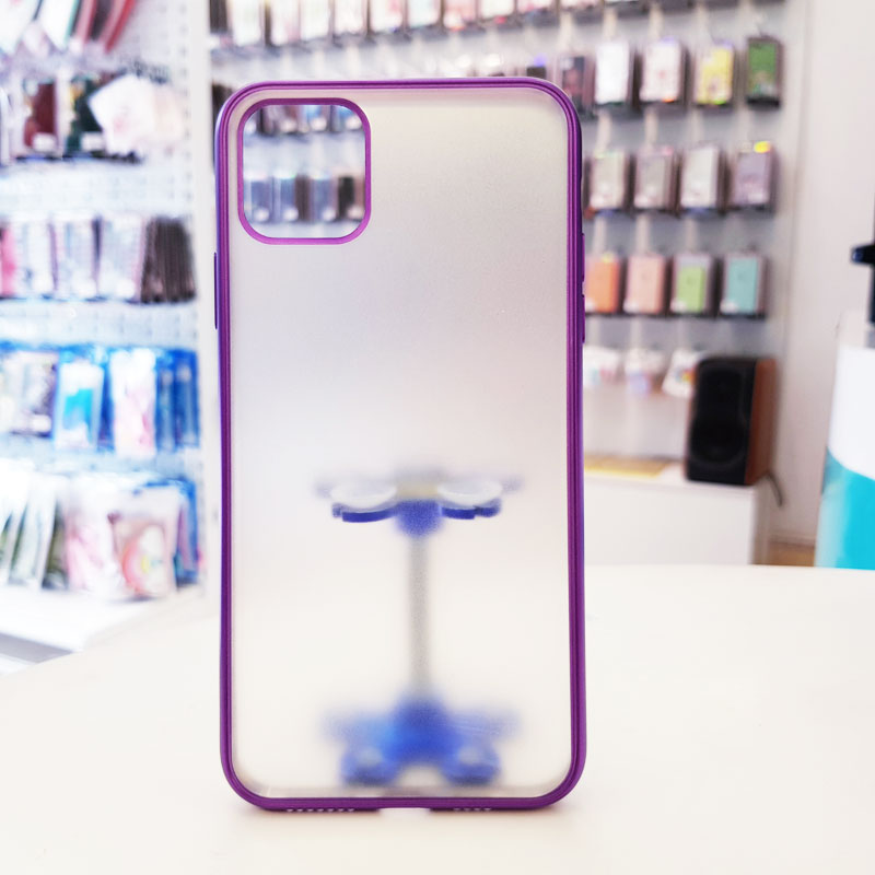 Ốp lưng iPhone X chính hãng joyroom lưng nhám viền tím