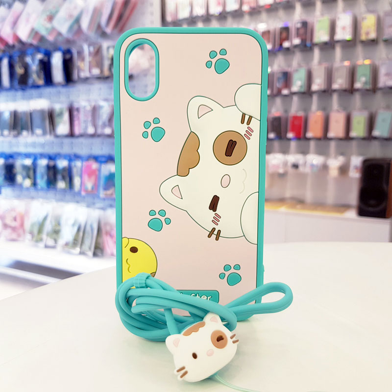 Ốp iPhone Xs Max cute Hi Lofter xanh