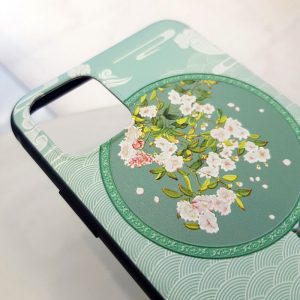 Ốp lưng điện thoại quạt xanh hoa trắng2