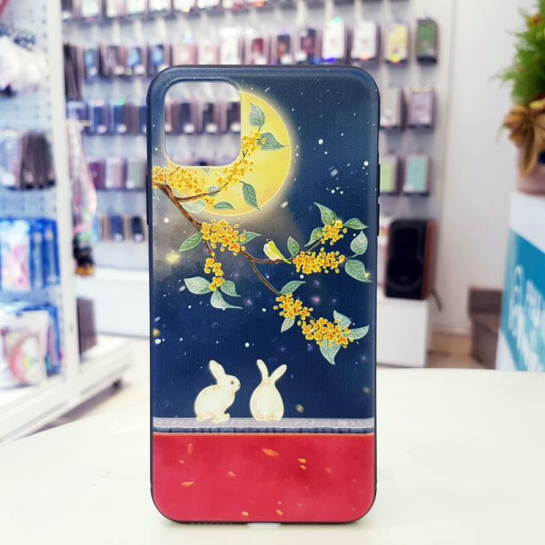 Ốp lưng điện thoại thỏ ngắm trăng5