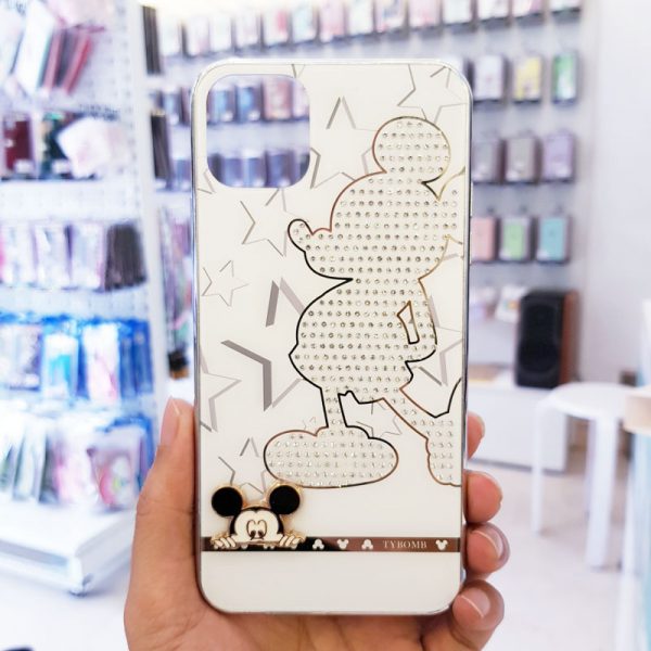 Ốp lưng điện thoại đính đá tybomb hình Mickey