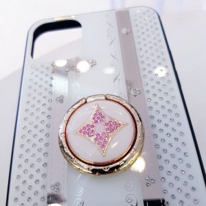 Ốp lưng điện thoại Tybomb đính đá kèm iRing trắng