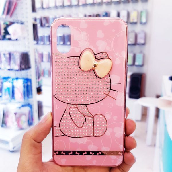 Ốp lưng điện thoại đính đá tybomb hình Kitty2