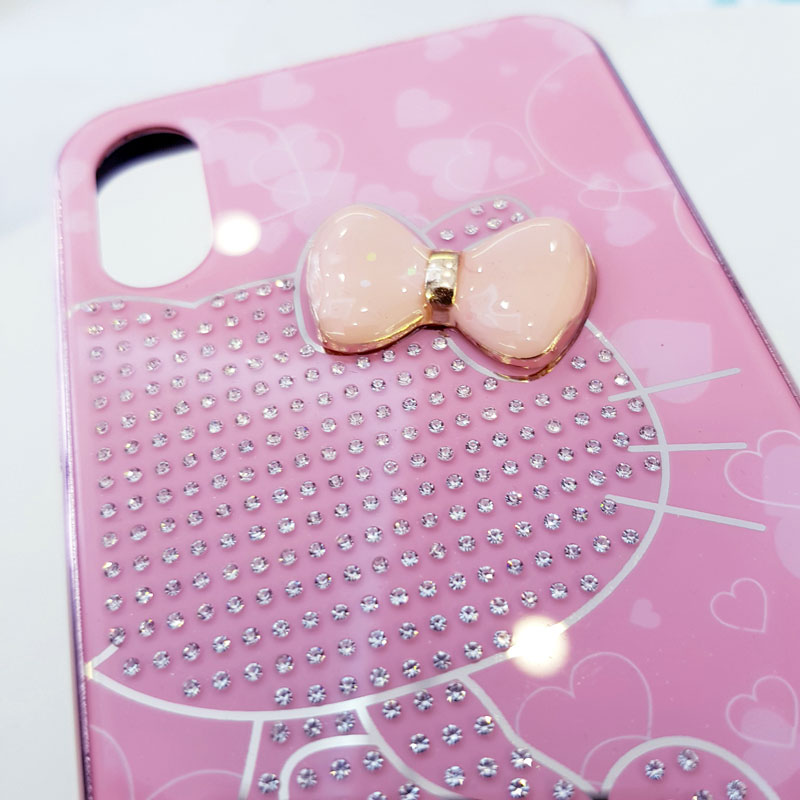Ốp lưng điện thoại đính đá tybomb hình Kitty1